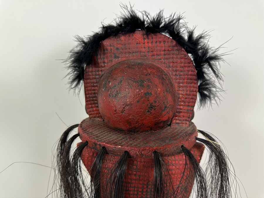 Lisa Lamonthe Pueblo Blanket People Pottery Sculpture With Turquoise And Horse Hair Signed 30' - See Photos [Photo 11]