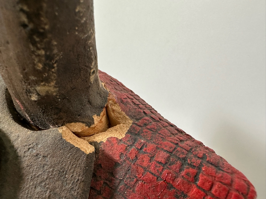 Lisa Lamonthe Pueblo Blanket People Pottery Sculpture With Turquoise And Horse Hair Signed 30' - See Photos [Photo 18]