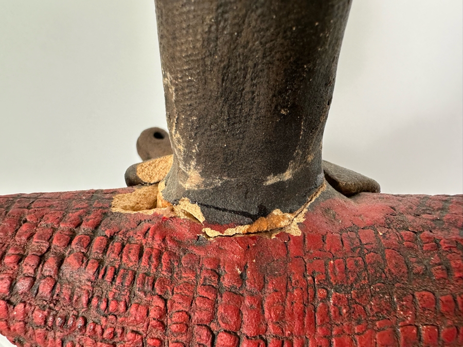 Lisa Lamonthe Pueblo Blanket People Pottery Sculpture With Turquoise And Horse Hair Signed 30' - See Photos [Photo 20]