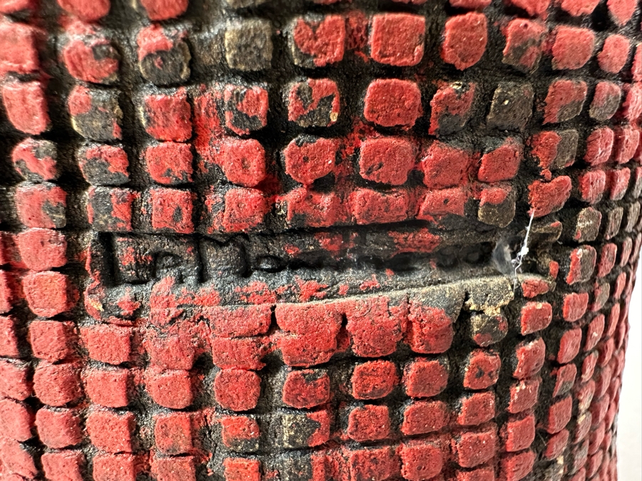 Lisa Lamonthe Pueblo Blanket People Pottery Sculpture With Turquoise And Horse Hair Signed 30' - See Photos [Photo 13]