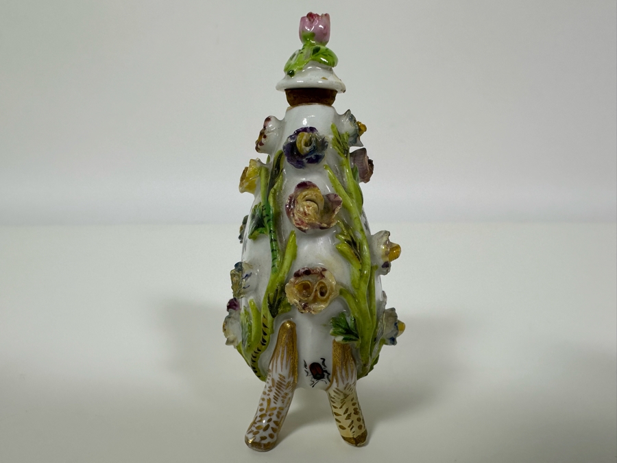 Carl Thieme Dresden Porcelain Hand Painted Perfume Bottle 2W X 3H [Photo 8]