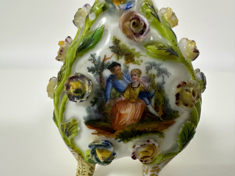 Carl Thieme Dresden Porcelain Hand Painted Perfume Bottle 2W X 3H [Photo 5]