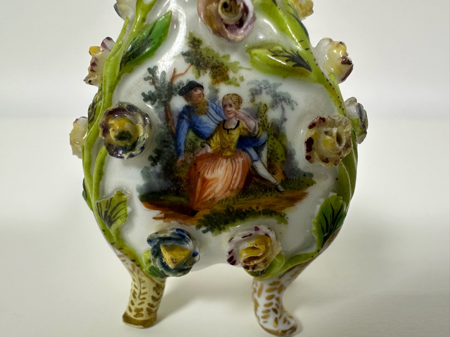 Carl Thieme Dresden Porcelain Hand Painted Perfume Bottle 2W X 3H [Photo 7]