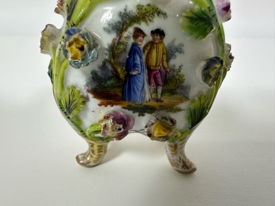 Carl Thieme Dresden Porcelain Hand Painted Perfume Bottle 2W X 3H [Photo 12]