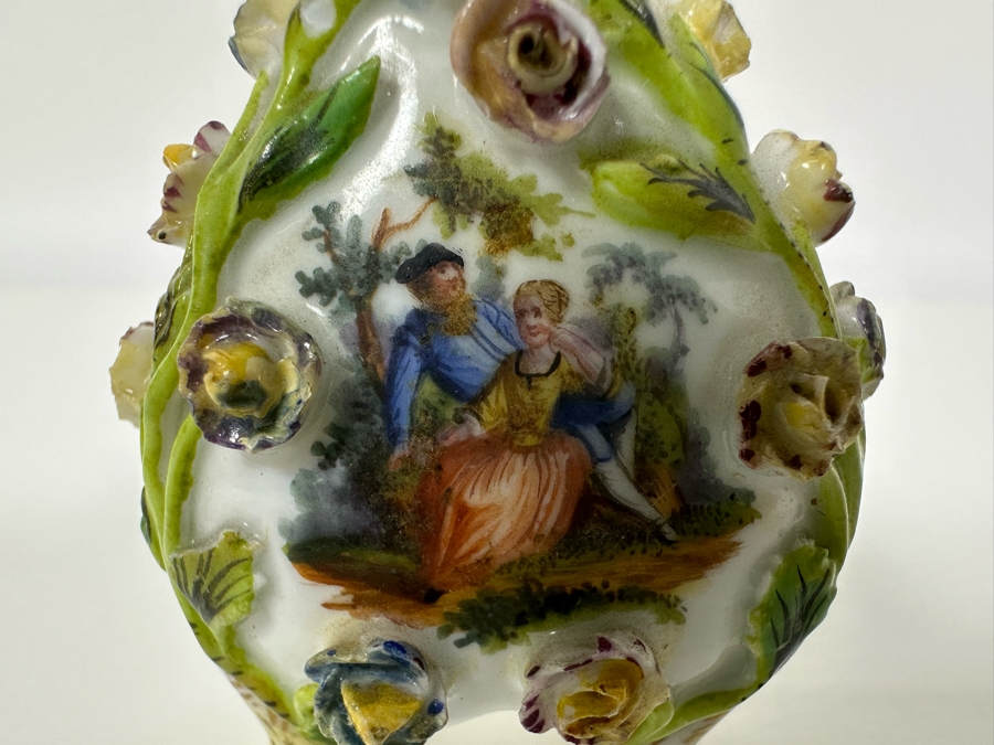 Carl Thieme Dresden Porcelain Hand Painted Perfume Bottle 2W X 3H [Photo 6]