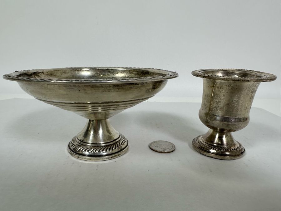 Sterling Silver Weighted Cup And Footed Bowl 3H [Photo 3]