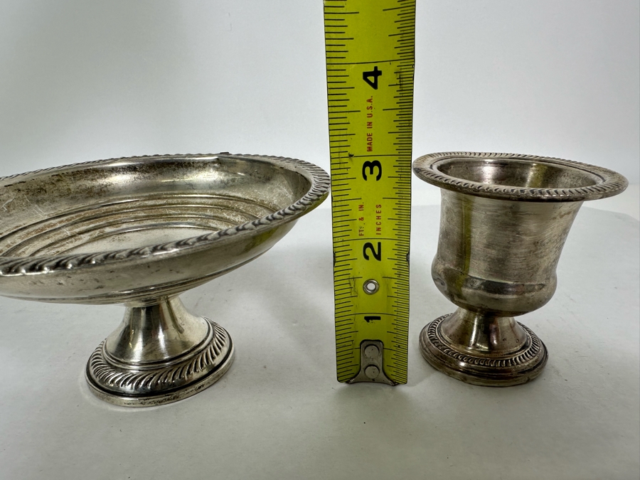Sterling Silver Weighted Cup And Footed Bowl 3H [Photo 8]