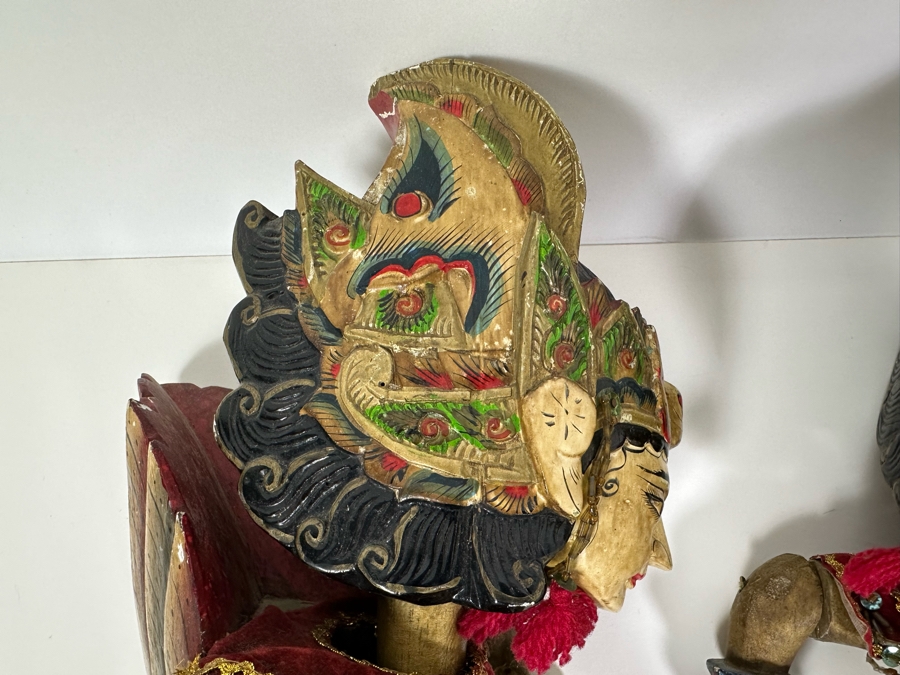 Pair Of Indonesian Rod Puppets 26L [Photo 6]