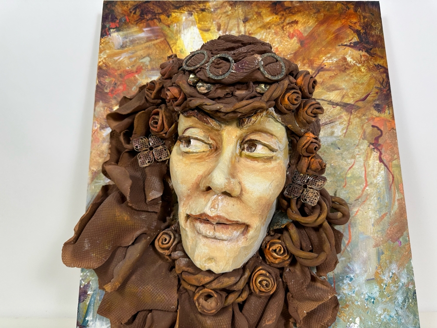 Bonnie Lee Roth (B. 1942, Southern California) Original Mixed-Media 3D Sculpture Mounted On Painted Board 18W X 24H X 7D [Photo 11]