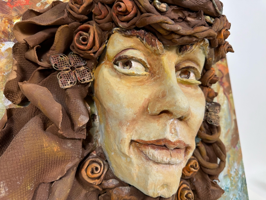 Bonnie Lee Roth (B. 1942, Southern California) Original Mixed-Media 3D Sculpture Mounted On Painted Board 18W X 24H X 7D [Photo 4]