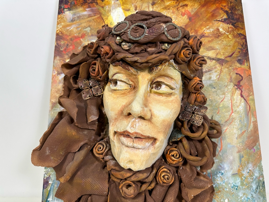 Bonnie Lee Roth (B. 1942, Southern California) Original Mixed-Media 3D Sculpture Mounted On Painted Board 18W X 24H X 7D [Photo 10]