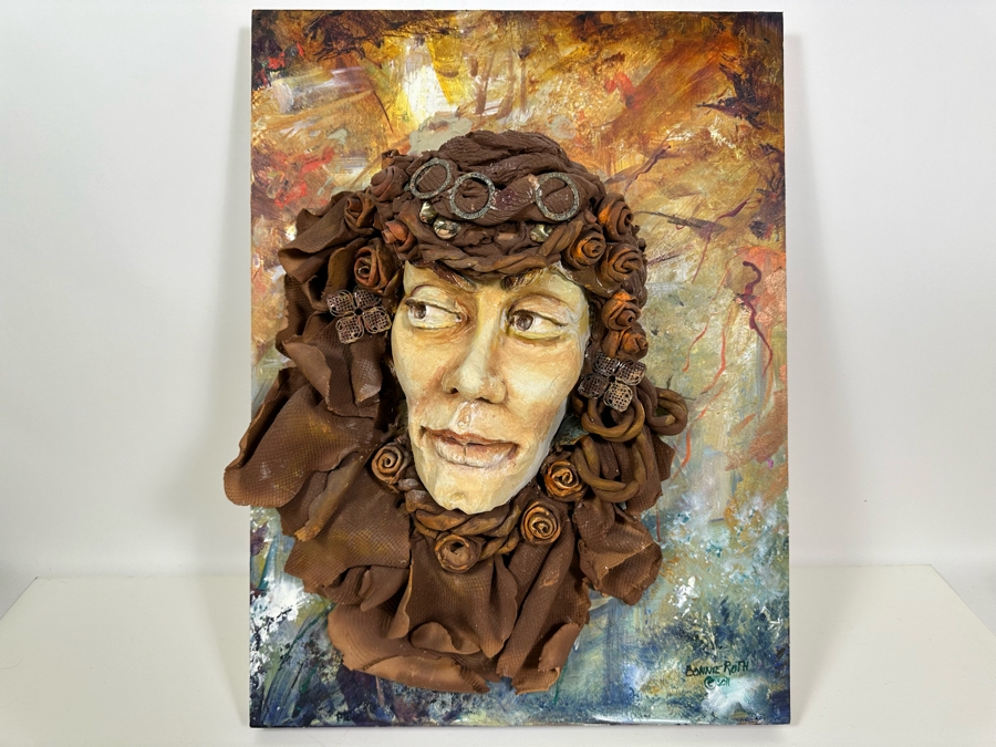 Bonnie Lee Roth (B. 1942, Southern California) Original Mixed-Media 3D Sculpture Mounted On Painted Board 18W X 24H X 7D [Photo 2]