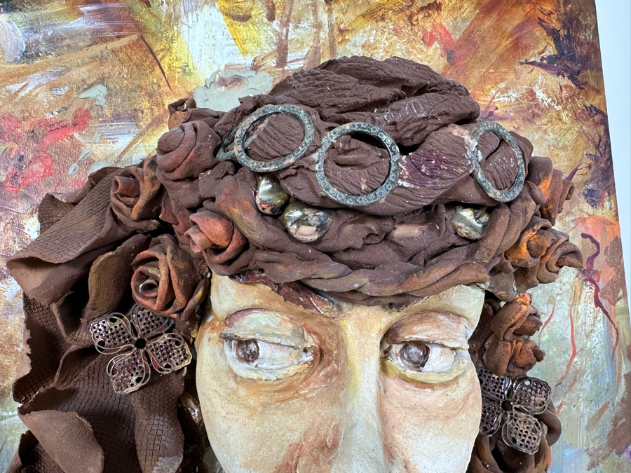 Bonnie Lee Roth (B. 1942, Southern California) Original Mixed-Media 3D Sculpture Mounted On Painted Board 18W X 24H X 7D [Photo 5]