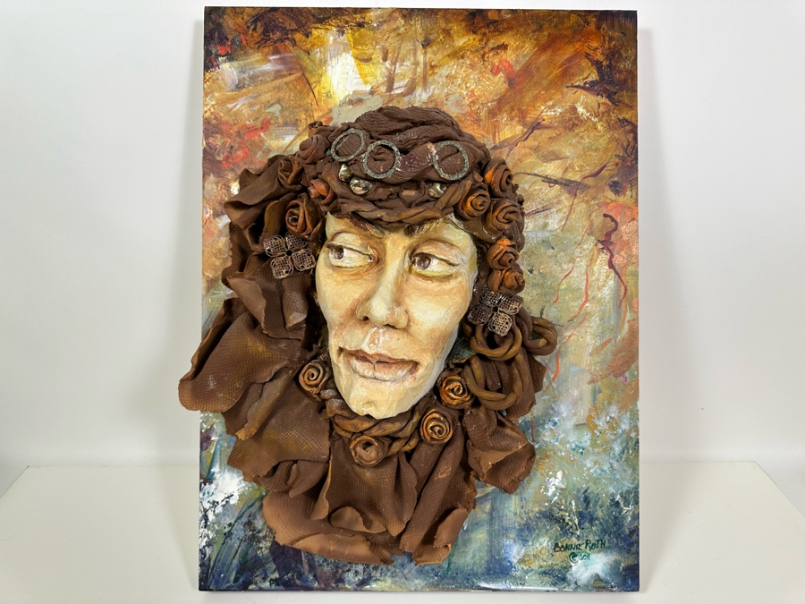 Bonnie Lee Roth (B. 1942, Southern California) Original Mixed-Media 3D Sculpture Mounted On Painted Board 18W X 24H X 7D [Photo 3]