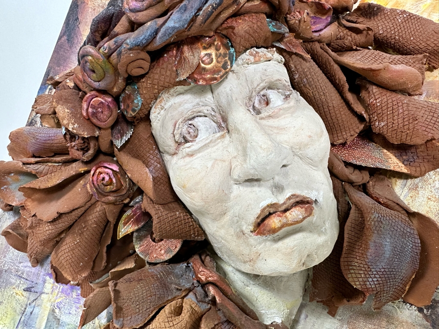 Bonnie Lee Roth (B. 1942, Southern California) Original Mixed-Media 3D Sculpture Mounted On Painted Board 18W X 24H X 6D [Photo 5]