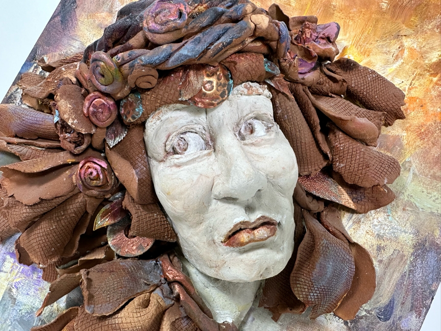 Bonnie Lee Roth (B. 1942, Southern California) Original Mixed-Media 3D Sculpture Mounted On Painted Board 18W X 24H X 6D [Photo 10]