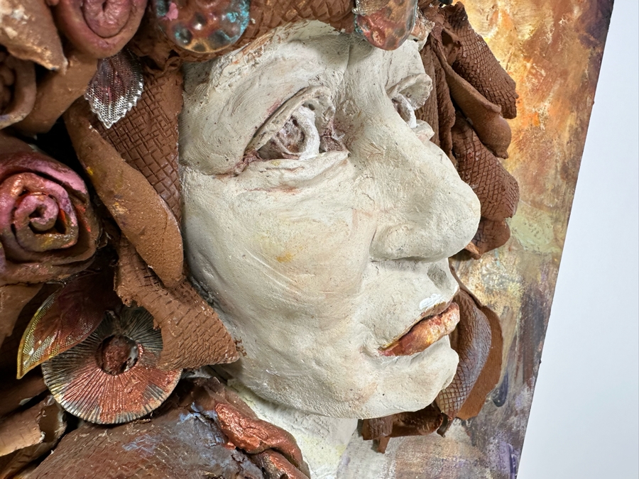 Bonnie Lee Roth (B. 1942, Southern California) Original Mixed-Media 3D Sculpture Mounted On Painted Board 18W X 24H X 6D [Photo 9]