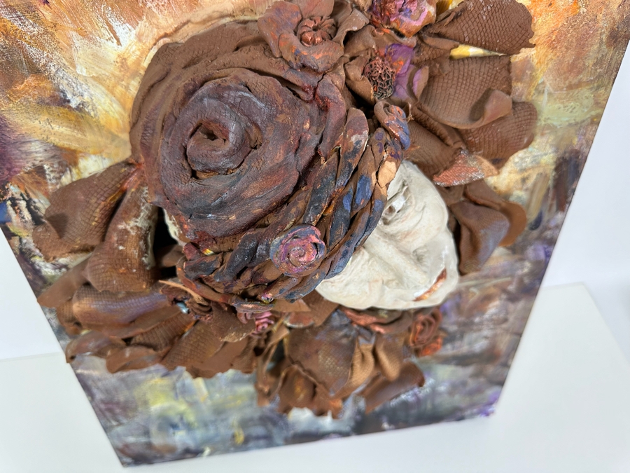 Bonnie Lee Roth (B. 1942, Southern California) Original Mixed-Media 3D Sculpture Mounted On Painted Board 18W X 24H X 6D [Photo 8]