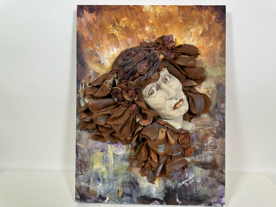 Bonnie Lee Roth (B. 1942, Southern California) Original Mixed-Media 3D Sculpture Mounted On Painted Board 18W X 24H X 6D [Photo 7]