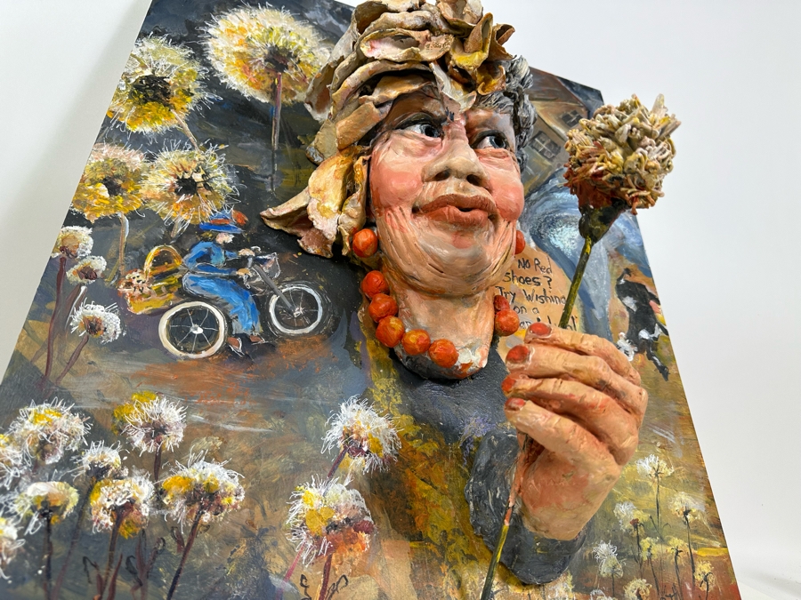 Bonnie Lee Roth (B. 1942, Southern California) Original Mixed-Media 3D Sculpture Wizard Of Oz Theme Mounted On Painted Board 20W X 24H X 7D [Photo 7]
