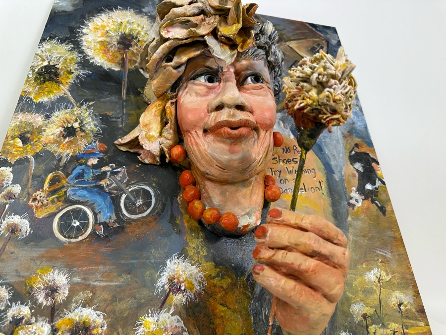 Bonnie Lee Roth (B. 1942, Southern California) Original Mixed-Media 3D Sculpture Wizard Of Oz Theme Mounted On Painted Board 20W X 24H X 7D [Photo 6]