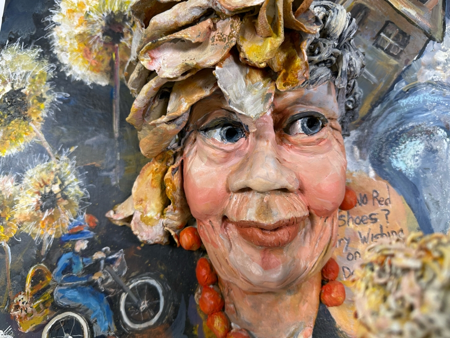 Bonnie Lee Roth (B. 1942, Southern California) Original Mixed-Media 3D Sculpture Wizard Of Oz Theme Mounted On Painted Board 20W X 24H X 7D [Photo 8]