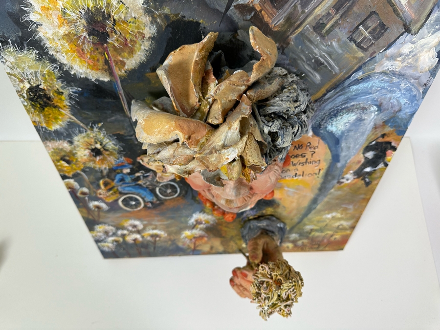 Bonnie Lee Roth (B. 1942, Southern California) Original Mixed-Media 3D Sculpture Wizard Of Oz Theme Mounted On Painted Board 20W X 24H X 7D [Photo 19]