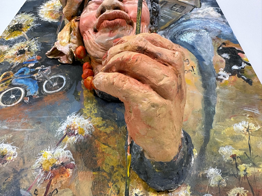 Bonnie Lee Roth (B. 1942, Southern California) Original Mixed-Media 3D Sculpture Wizard Of Oz Theme Mounted On Painted Board 20W X 24H X 7D [Photo 15]