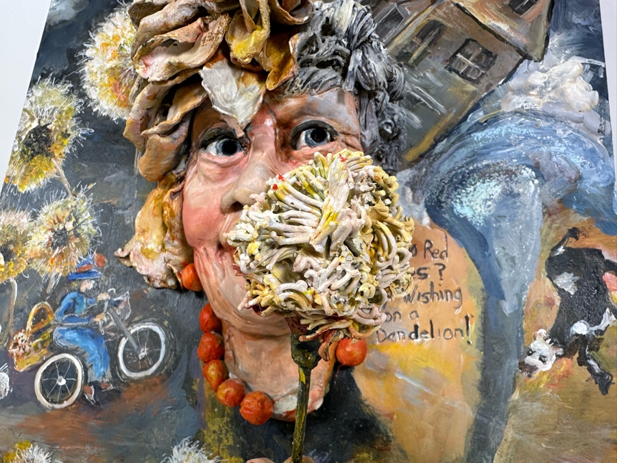 Bonnie Lee Roth (B. 1942, Southern California) Original Mixed-Media 3D Sculpture Wizard Of Oz Theme Mounted On Painted Board 20W X 24H X 7D [Photo 13]