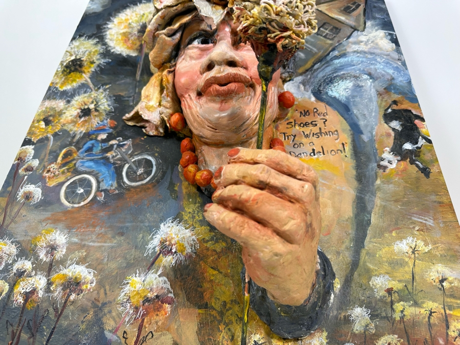 Bonnie Lee Roth (B. 1942, Southern California) Original Mixed-Media 3D Sculpture Wizard Of Oz Theme Mounted On Painted Board 20W X 24H X 7D [Photo 14]