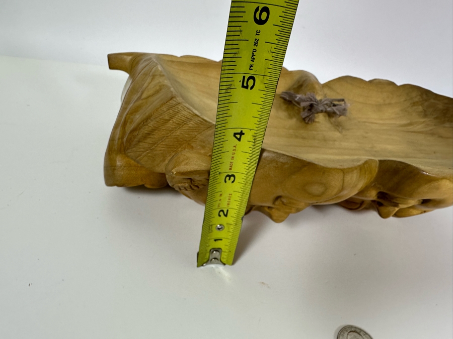 Relief Carved Wooden Indonesian Double Faces Wall Sculpture 12W X 8H X 3.5D [Photo 11]