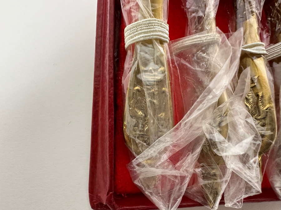 Twelve Bangkok Thailand Brass Forks New In Box [Photo 5]