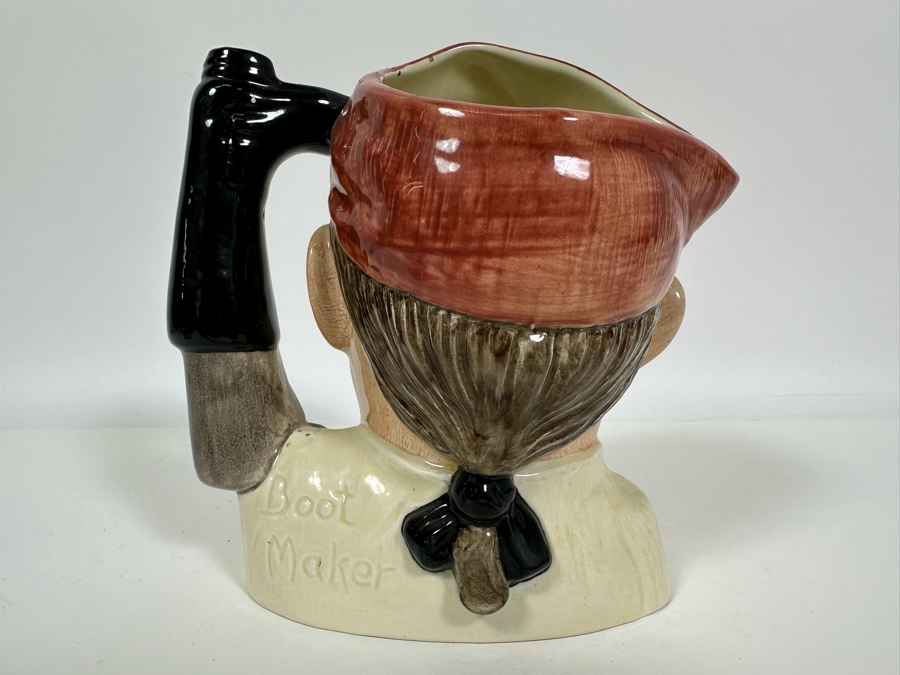 Vintage 1962 Royal Doulton Toby Mug 'Character Jugs From Williamsburg: Bootmaker' D6572 Large Made In England 7.25H [Photo 4]