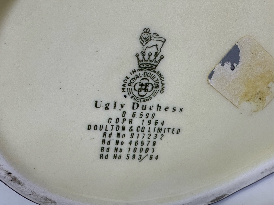 Vintage 1964 Royal Doulton Toby Mug 'Ugly Duchess' D6599 Large Made In England 7H [Photo 7]
