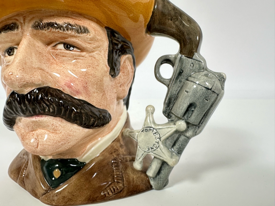 Vintage 1984 Royal Doulton Toby Mug 'The Wild West Collection: Wyatt Earp' D6711 Made In England 5.5H [Photo 6]