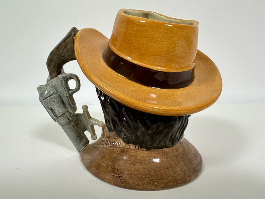 Vintage 1984 Royal Doulton Toby Mug 'The Wild West Collection: Wyatt Earp' D6711 Made In England 5.5H [Photo 4]