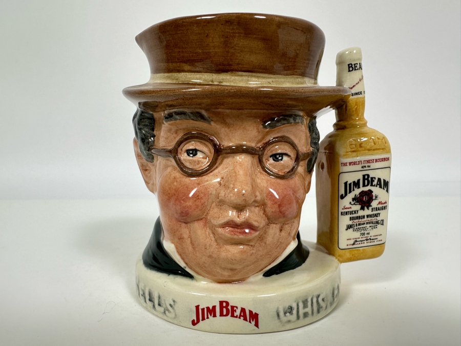 Vintage Limited Edition Royal Doulton Toby Mug 'Mr. Pickwick' Third Of A Series Made For Pick-Kwik Wines And Spirits, Derby James B. Beam Distilling International Co. Small Made In England 4H Estimate $100 [Photo 2]
