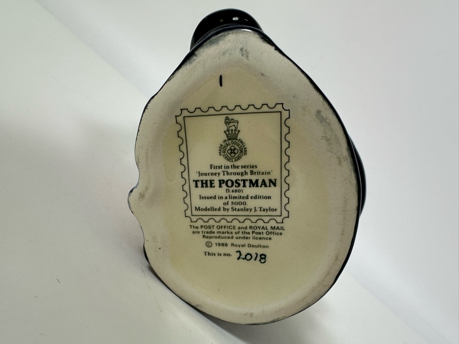 Vintage 1988 Limited Edition Royal Doulton Toby Mug 'The Postman' First In The Series Journey Through Britain D6801 Made In England 4H [Photo 7]