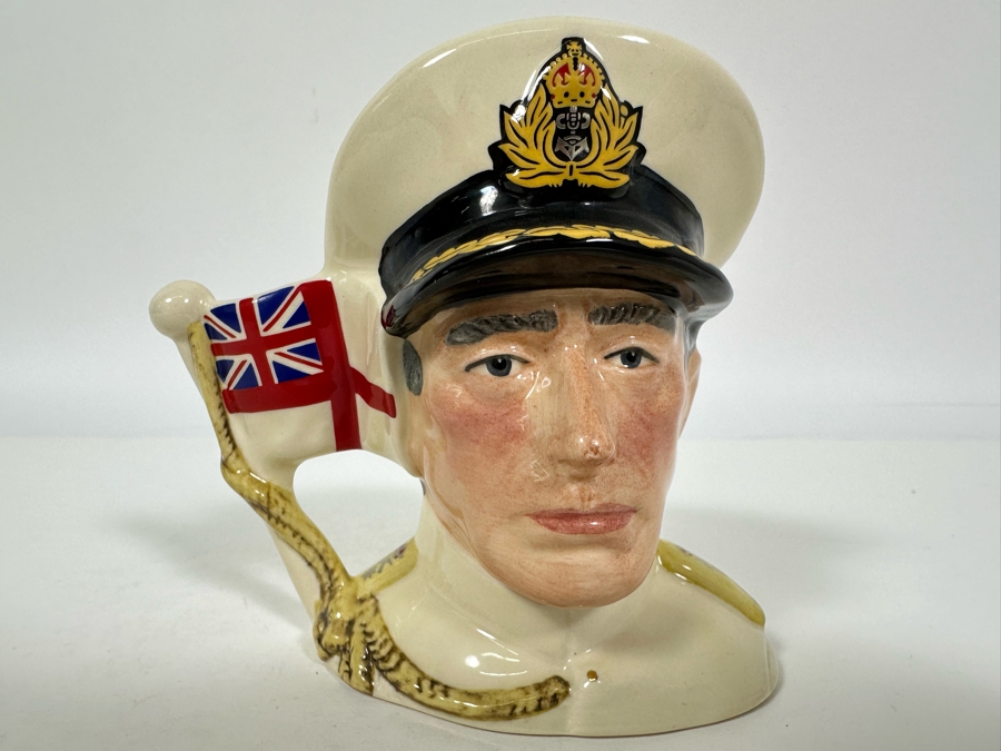 Vintage 1989 Limited Edition Royal Doulton Toby Mug 'Earl Mountbatten Of Burma 1900-1979' D6851 Made In England 4H [Photo 2]