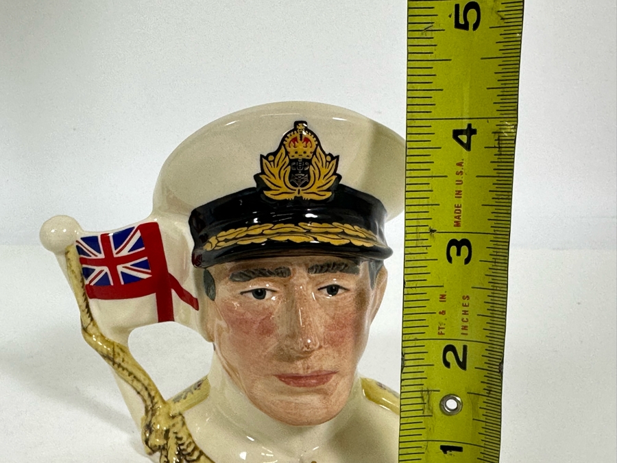 Vintage 1989 Limited Edition Royal Doulton Toby Mug 'Earl Mountbatten Of Burma 1900-1979' D6851 Made In England 4H [Photo 9]