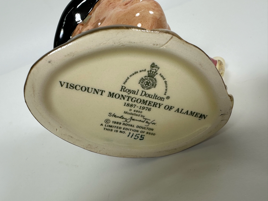 Vintage 1989 Limited Edition Royal Doulton Toby Mug 'Viscount Montgomery Of Alamein 1887-1976' D6850 Made In England 4H [Photo 6]