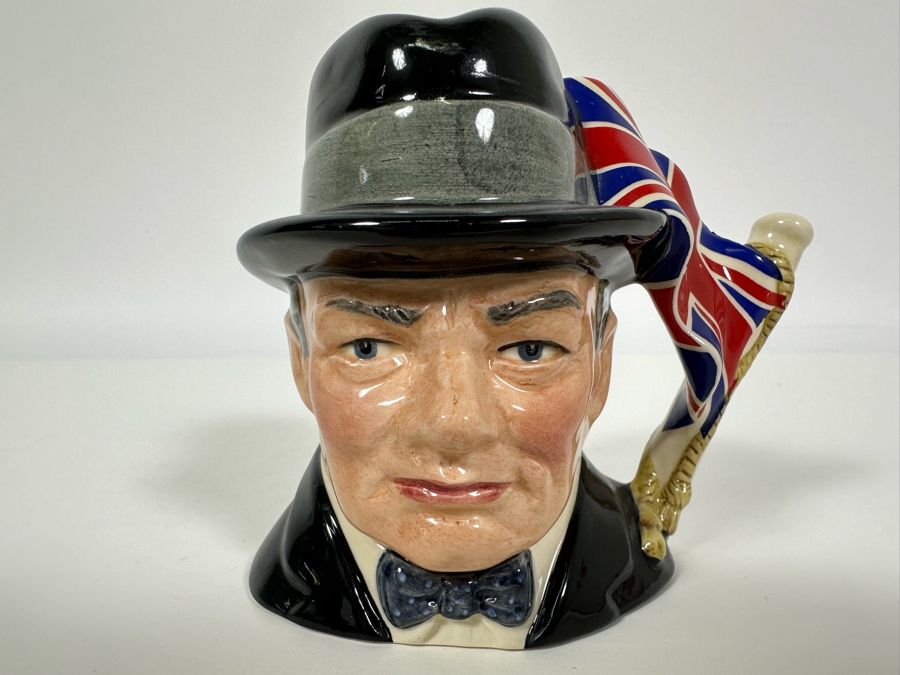 Vintage 1989 Limited Edition Royal Doulton Toby Mug 'Sir Winston Churchill 1874-1965' D6849 Made In England 4H [Photo 2]