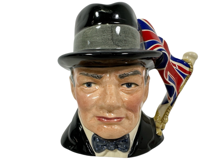 Vintage 1989 Limited Edition Royal Doulton Toby Mug 'Sir Winston Churchill 1874-1965' D6849 Made In England 4H [Photo 1]