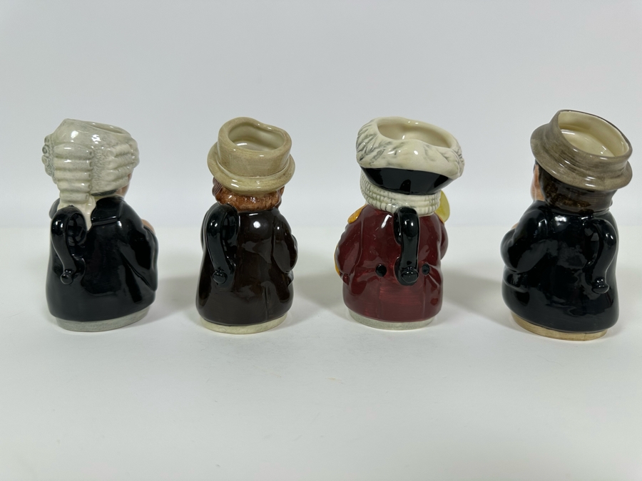 Vintage 1983 Royal Doulton Small Character Mugs From The Doultonville Collection: Mr. Litigate (The Lawyer) D6699, Mr. Furrow (The Farmer) D6701, Mr. Tonsil (The Town Crier) D6713 & Rev. Cassock (The Clergyman) Small Made In England 4H [Photo 7]