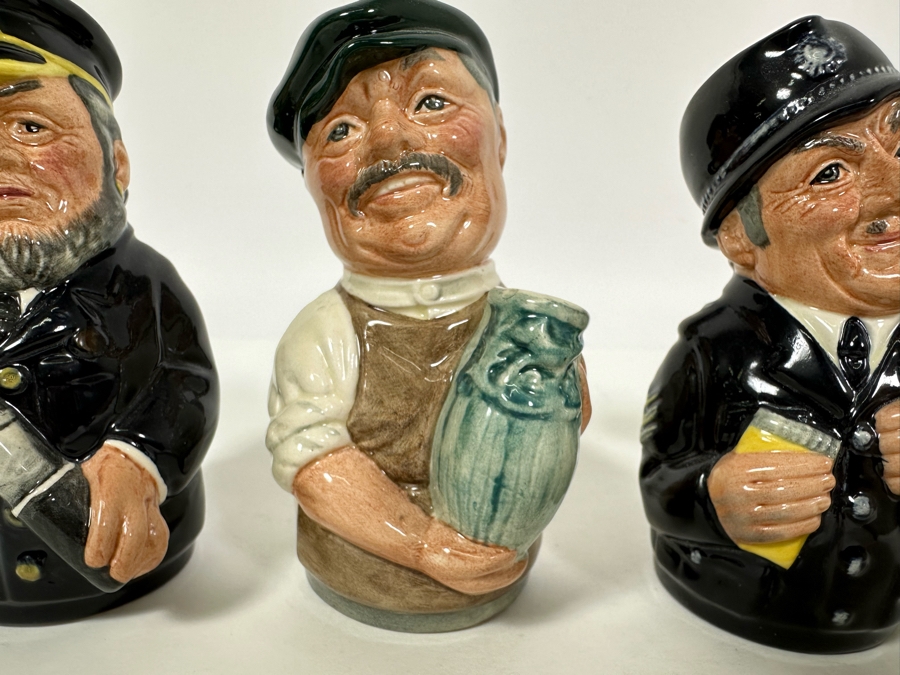 Vintage 1984 Royal Doulton Small Character Mugs From The Doultonville Collection: Capt. Salt (The Sea Captain) D6721, Sgt. Peeler (The Policeman) D6720, Dr. Pulse (The Physician) D6723 & Albert Sagger The Potter (Collectors Club) D6745 1985 4H [Photo 5]