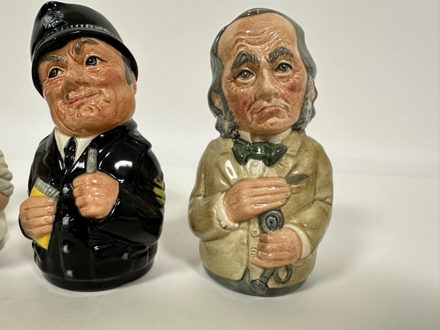 Vintage 1984 Royal Doulton Small Character Mugs From The Doultonville Collection: Capt. Salt (The Sea Captain) D6721, Sgt. Peeler (The Policeman) D6720, Dr. Pulse (The Physician) D6723 & Albert Sagger The Potter (Collectors Club) D6745 1985 4H [Photo 3]