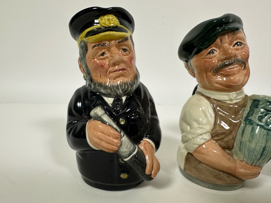 Vintage 1984 Royal Doulton Small Character Mugs From The Doultonville Collection: Capt. Salt (The Sea Captain) D6721, Sgt. Peeler (The Policeman) D6720, Dr. Pulse (The Physician) D6723 & Albert Sagger The Potter (Collectors Club) D6745 1985 4H [Photo 6]