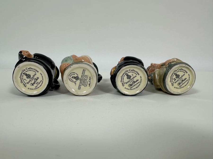 Vintage 1984 Royal Doulton Small Character Mugs From The Doultonville Collection: Capt. Salt (The Sea Captain) D6721, Sgt. Peeler (The Policeman) D6720, Dr. Pulse (The Physician) D6723 & Albert Sagger The Potter (Collectors Club) D6745 1985 4H [Photo 8]