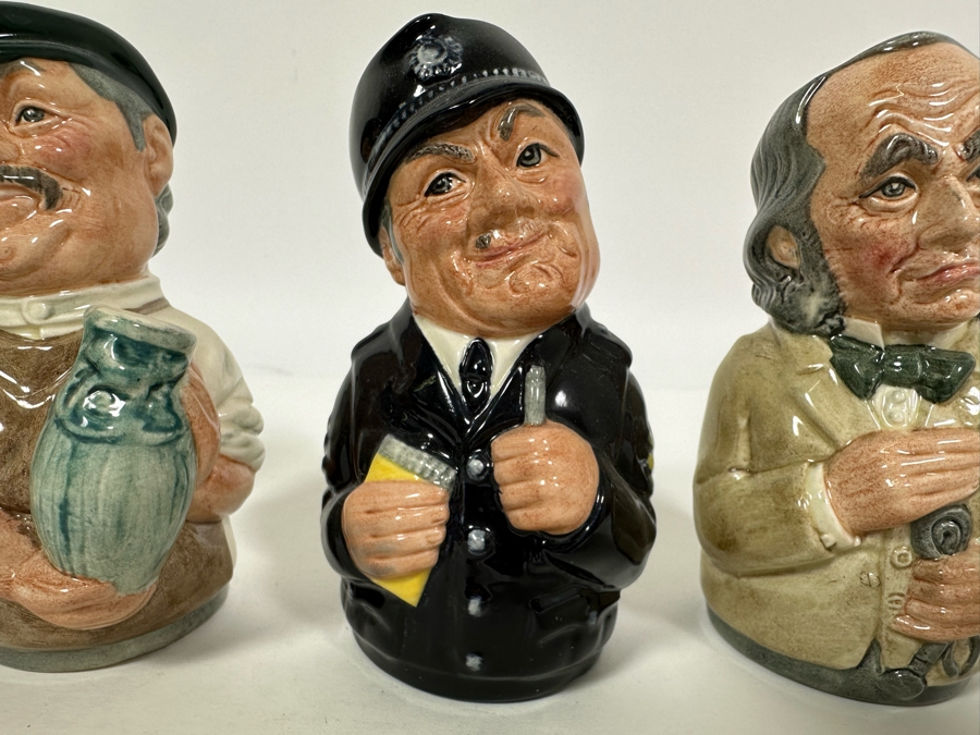 Vintage 1984 Royal Doulton Small Character Mugs From The Doultonville Collection: Capt. Salt (The Sea Captain) D6721, Sgt. Peeler (The Policeman) D6720, Dr. Pulse (The Physician) D6723 & Albert Sagger The Potter (Collectors Club) D6745 1985 4H [Photo 4]