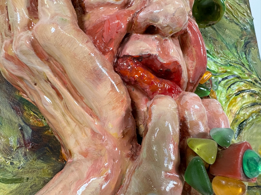 Bonnie Lee Roth (B. 1942, Southern California) Original Mixed-Media 3D Sculpture Mounted On Painted Board With Brilliant Colors 16W X 20H X 7D [Photo 11]